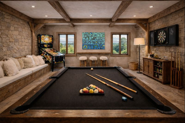 Graduated Greatness by Kev Munday, original painting, in room