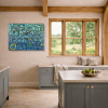 Graduated Greatness by Kev Munday, original painting, in room