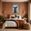 El Mago by Didier Mayés, original painting, in room