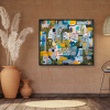 De Compras by Didier Mayés, original painting, in room