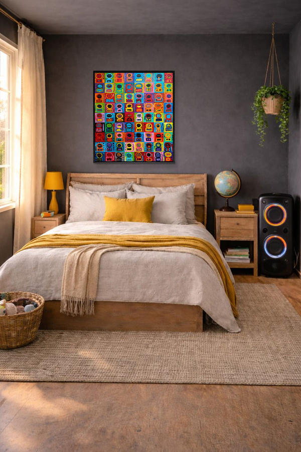 El Comedor by Didier Mayés, original painting, in room