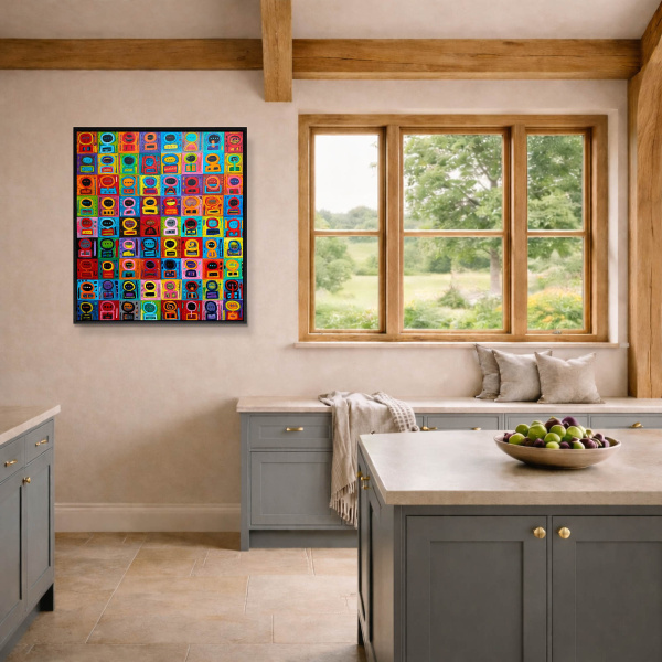 El Comedor by Didier Mayés, original painting, in room