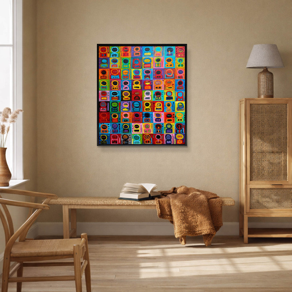 El Comedor by Didier Mayés, original painting, in room