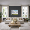Feathered Light by Matthew Cordwell, original painting, in room