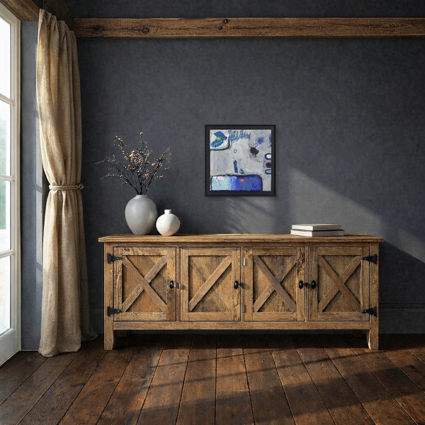 Layered Reality by Håven, original painting, in room