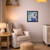 Layered Reality by Håven, original painting, in room