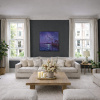 Moonlight Sparkle Across The Lagoon, Venice by Andrew Grant Kurtis, original painting, in room