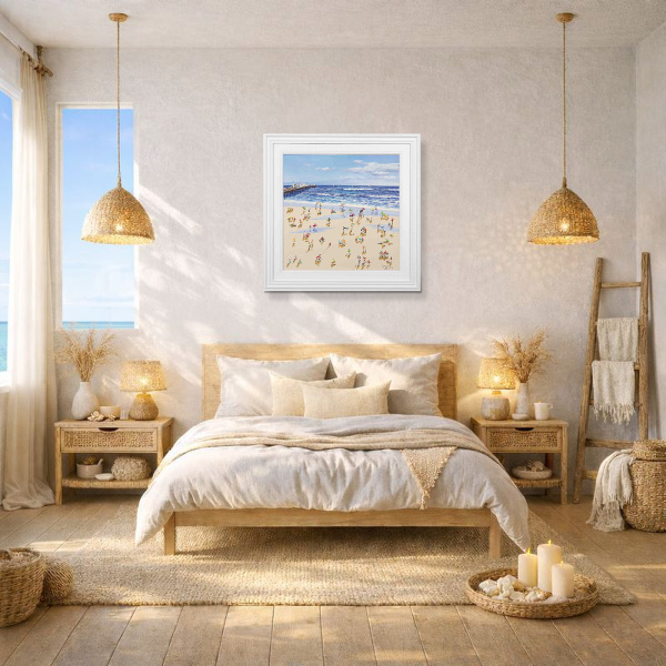 Brighton Pier II by Paola Cassais, original painting, in room