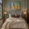 Forest Magic by Sara Malfer, original painting, in room