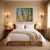 Forest Magic by Sara Malfer, original painting, in room