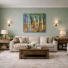 Forest Magic by Sara Malfer, original painting, in room