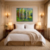 Forest Magic II by Sara Malfer, original painting, in room