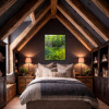 Forest Bathing by Sara Malfer, original painting, in room