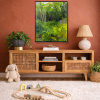 Forest Bathing by Sara Malfer, original painting, in room