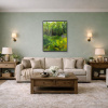 Forest Bathing by Sara Malfer, original painting, in room