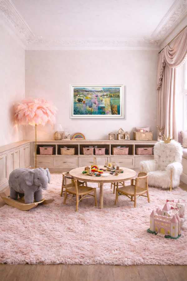 Cool Breeze by Mario Malfer, original painting, in room
