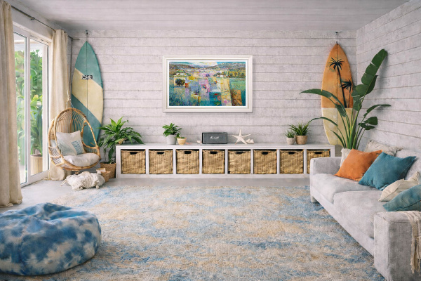 Cool Breeze by Mario Malfer, original painting, in room