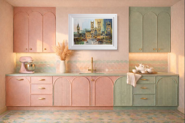 London Westminster by Veronika Benoni, original painting, in room