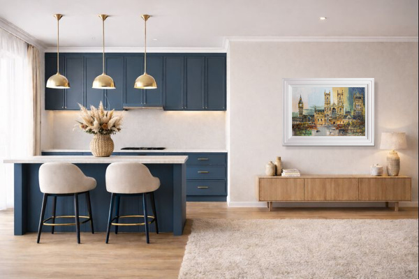 London Westminster by Veronika Benoni, original painting, in room