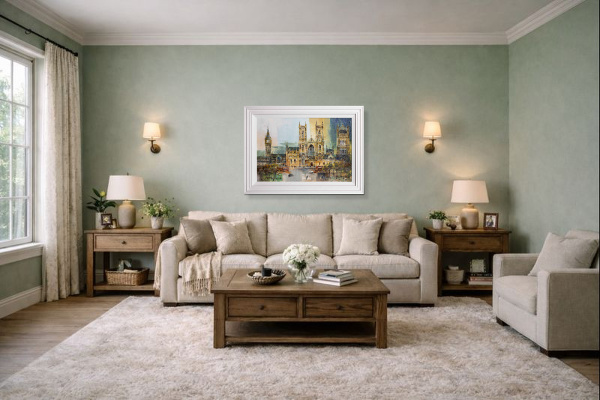 London Westminster by Veronika Benoni, original painting, in room