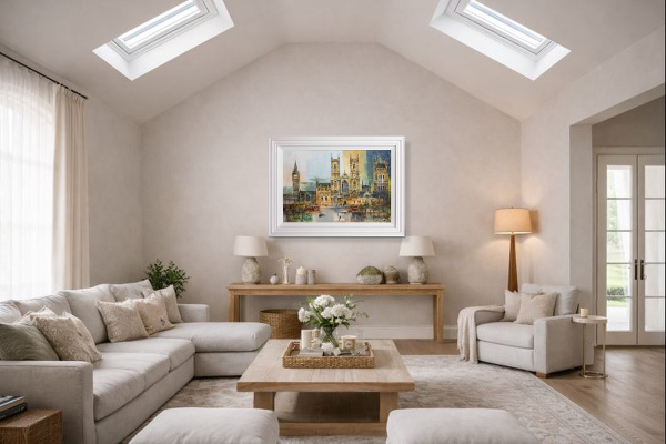 London Westminster by Veronika Benoni, original painting, in room