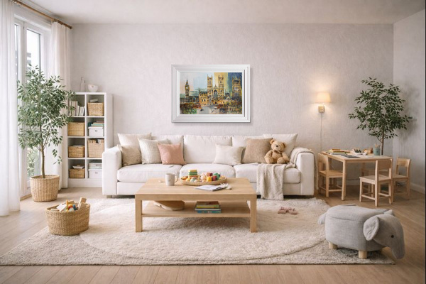 London Westminster by Veronika Benoni, original painting, in room