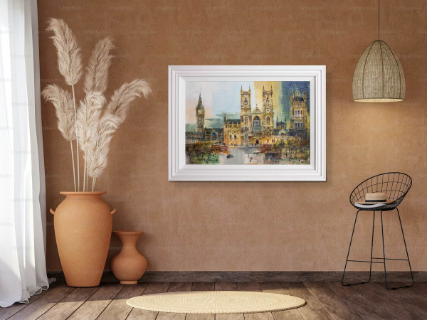 London Westminster by Veronika Benoni, original painting, in room