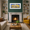 Amsterdam Lights by Veronika Benoni, original painting, in room