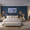Harmony In Blue by Fabio Constantino, original painting, in room