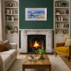 Pastel Hues by Fabio Constantino, original painting, in room