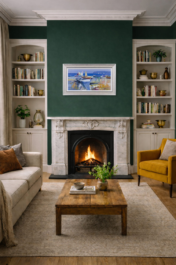 Pastel Hues by Fabio Constantino, original painting, in room