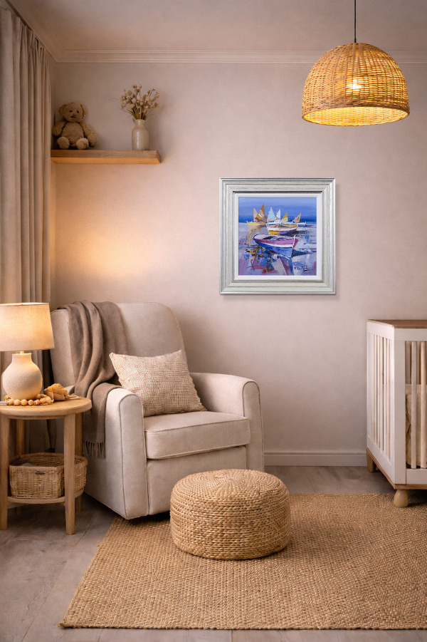 Sea Dreamers by Fabio Constantino, original painting, in room
