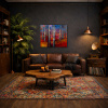 Mystic Forest by Sara Malfer, original painting, in room