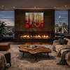 Playful Colours by Sara Malfer, original painting, in room