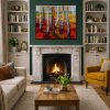 Playful Colours by Sara Malfer, original painting, in room