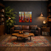 Playful Colours by Sara Malfer, original painting, in room