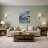 Southern Harbour, Italy by Frank Getty, original painting, in room