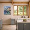 Southern Harbour, Italy by Frank Getty, original painting, in room
