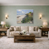 Beachside Walk by Frank Getty, original painting, in room