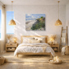 Beachside Walk by Frank Getty, original painting, in room