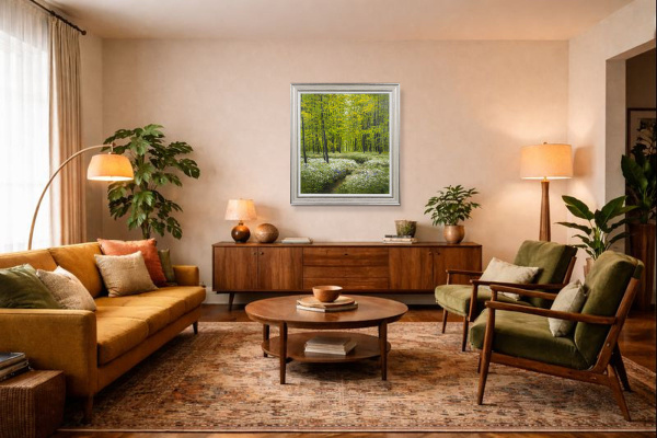 Freshness In The Forest by Gerhard Nesvadba, original painting, in room