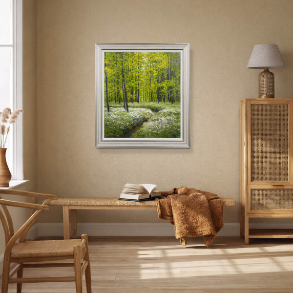 Freshness In The Forest by Gerhard Nesvadba, original painting, in room
