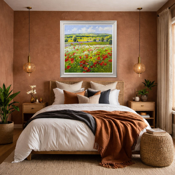 A Wonderful Summer by Gerhard Nesvadba, original painting, in room