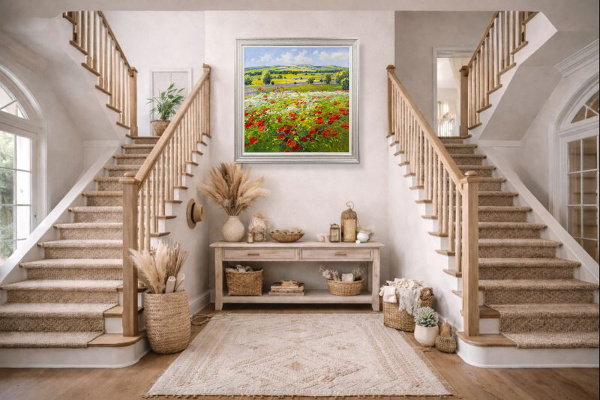 A Wonderful Summer by Gerhard Nesvadba, original painting, in room