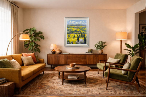 A Summer In Tuscany by Gerhard Nesvadba, original painting, in room