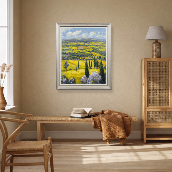 A Summer In Tuscany by Gerhard Nesvadba, original painting, in room