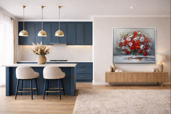 A Show Of Love II by Gerhard Nesvadba, original painting, in room