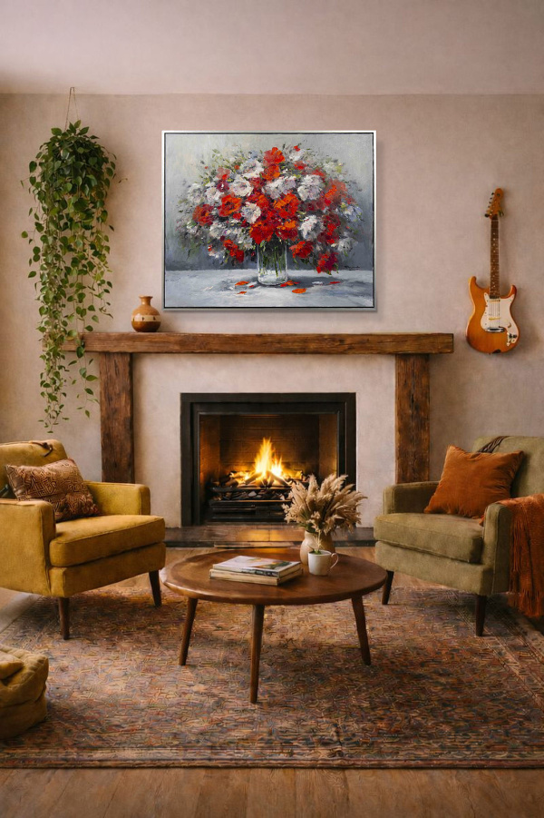 A Show Of Love II by Gerhard Nesvadba, original painting, in room