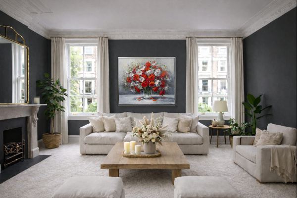 A Show Of Love II by Gerhard Nesvadba, original painting, in room