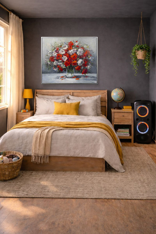 A Show Of Love II by Gerhard Nesvadba, original painting, in room